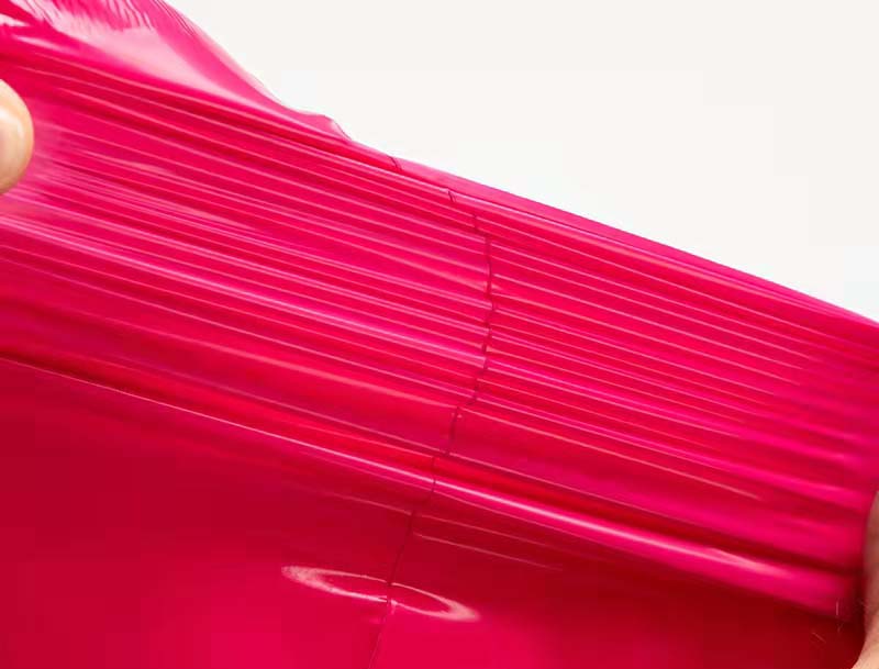 青山玫红色快递袋-05